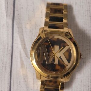 Michael Kors Gold and Tortoise Men's Watch